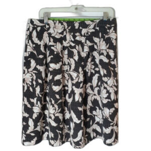 Yera skirt black white beige tan high quality fabric 44 14 career office church